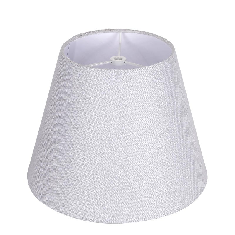 ALUCSET White Lamp Shade, ALUCSET Barrel TC Cloth Small Lampshade for Table Lamp and Floor Light, 6x10x7.5", Natural Linen Hand Crafted, Spider - Image 1